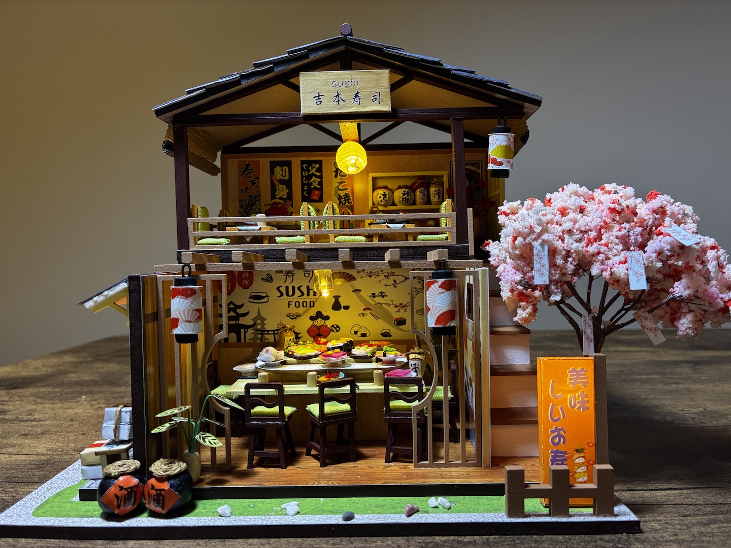 精神時光屋：壽司餐廳微縮模型